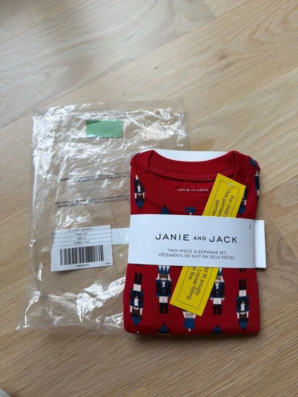 NEW Janie & Jack boys long sleeve nutcracker holiday pajamas size 3 3T